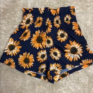 SHEIN Shorts - Paper bag Sunflower Shorts SHEIN Shorts - Paper bag Sunflower Shorts